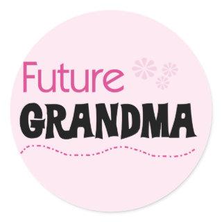 Future Grandma Tshirts and Gifts Classic Round Sticker