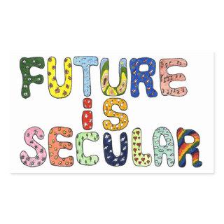 FUTURE IS SECULAR RECTANGULAR STICKER