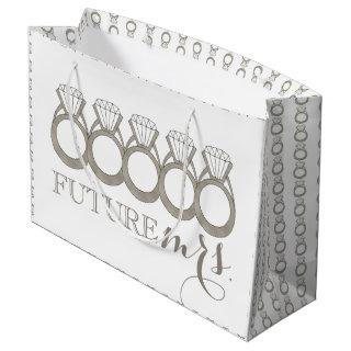 Future MRS. Bride-to-Be Diamond Engagement Ring Large Gift Bag