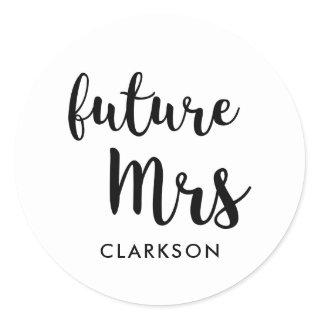 Future Mrs Classic Round Sticker