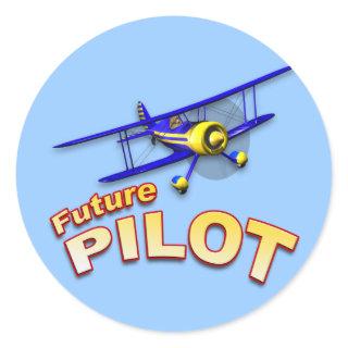 Future Pilot Classic Round Sticker