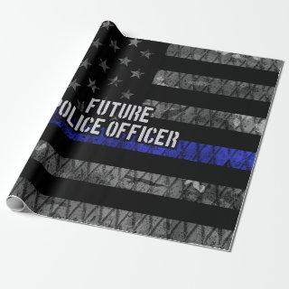 Future Police Officer Thin Blue Line Distressed Fl