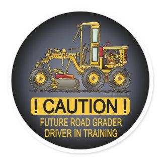 Future Road Grader Driver Kids Sticker