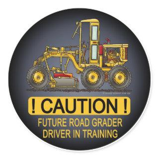 Future Road Grader Driver Kids Sticker