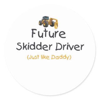 Future Skidder Driver Classic Round Sticker
