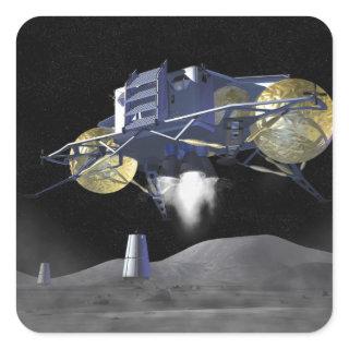 Future space exploration missions 4 square sticker