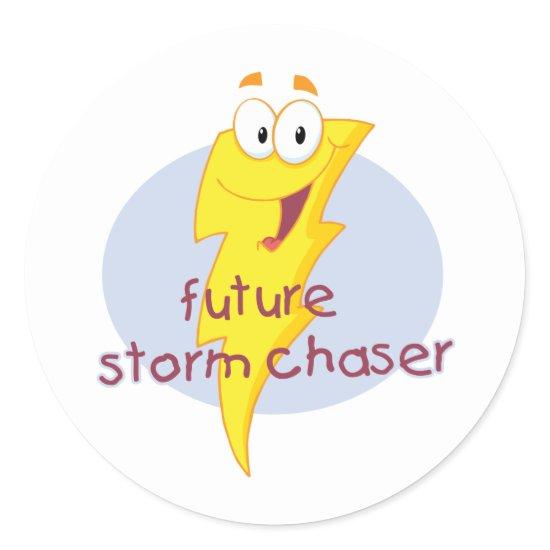 Future Storm Chaser Classic Round Sticker