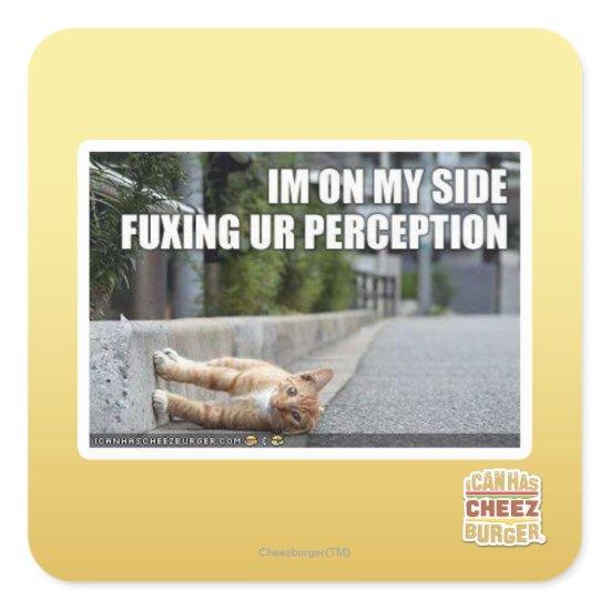 Fuxing Ur Perception Square Sticker