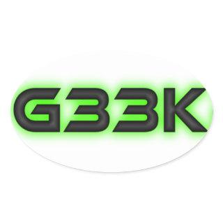 G33k Oval sticker
