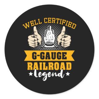 G-Gauge Railroad Large Scale Model Trains Classic Round Sticker