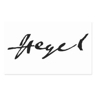 G. W. F. Hegel signature Rectangular Sticker