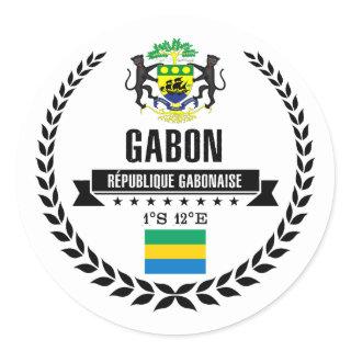 Gabon Classic Round Sticker