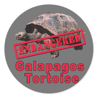 Galapagos Tortoise  Endangered Art Tshirts Classic Round Sticker
