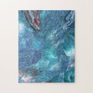 Galaxy 3 Abstract Space Blue Puzzle