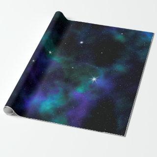 Galaxy Blue and Green Cosmic Stellar