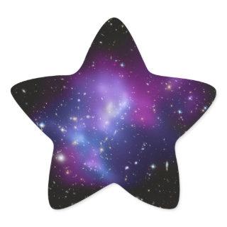 Galaxy Cluster Star Shaped Sticker
