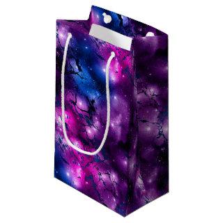 Galaxy Glow | Cosmic Blue Purple and Pink Marble Small Gift Bag