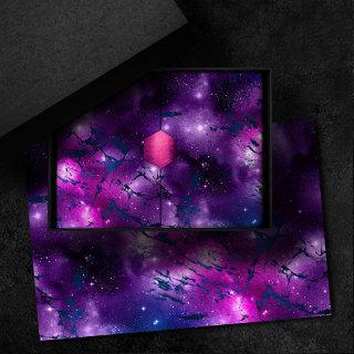 Galaxy Glow | Cosmic Blue Purple and Pink Marble Tissue Paper
