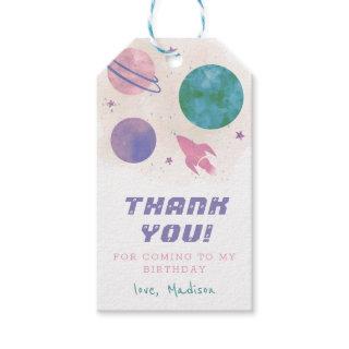 Galaxy Outer Space Planet Thank you Girly Gift Tags
