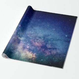 Galaxy Outer space Sky Stars Celestial Blue  Wrapp