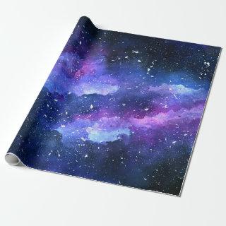 Galaxy Space Universe Watercolor Purple