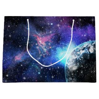 Galaxy, Universe, Stars, Outer Space Gift Pattern Large Gift Bag