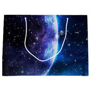 Galaxy, Universe, Stars, Outer Space Gift Pattern Large Gift Bag