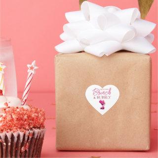 Galentine's Brunch and Bubbly Favor Sticker