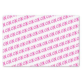 Galentine's Day XOXO pink strokes Valentine's Day Tissue Paper
