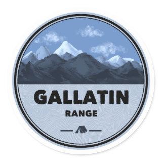 Gallatin Range Montana Wyoming Camping Classic Round Sticker