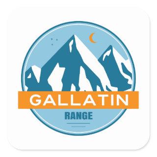 Gallatin Range Montana Wyoming Square Sticker