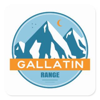 Gallatin Range Montana Wyoming Square Sticker