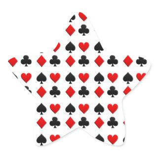 Gambling Cards Suits Star Sticker