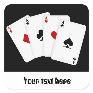 Gambling Playing cards 4 aces customizable sticker