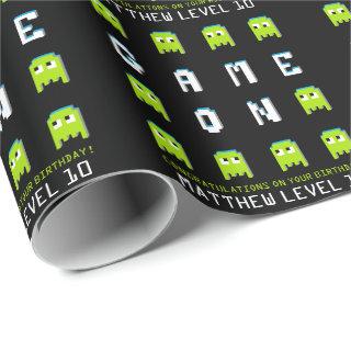 Game on retro alien gamers personalized birthday