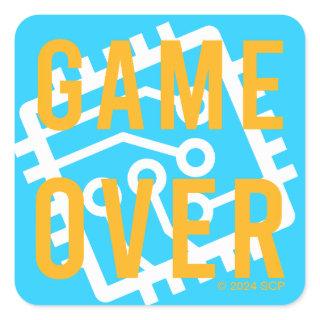 Game Over Digital Circuit Square Sticker