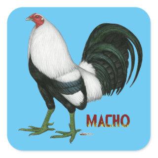 Gamecock Macho Duckwing Square Sticker