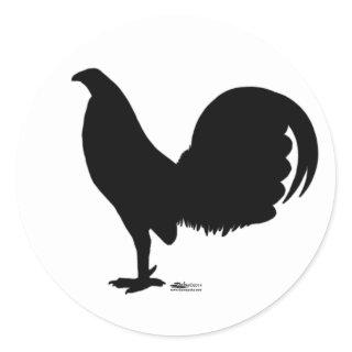 Gamecock Rooster Silhouette Classic Round Sticker