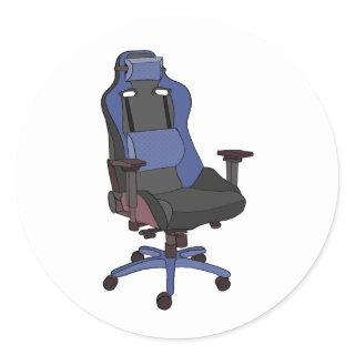Gaming Chair Classic Round Sticker