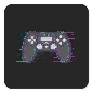 Gaming Controller Game Gamer Video Game Gift Idea Square Sticker