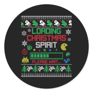 Gaming Loading Spirit For Gamer Ugly Classic Round Sticker