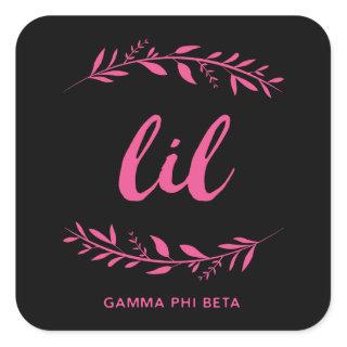 Gamma Phi Beta Lil Wreath Square Sticker