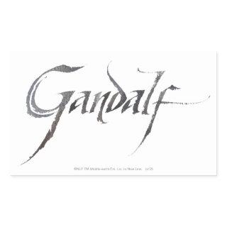 Gandalf Name Textured Rectangular Sticker