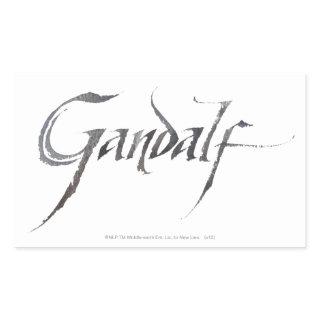 Gandalf Name Textured Rectangular Sticker