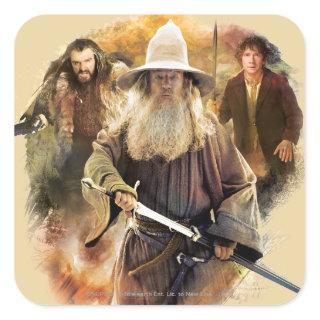 Gandalf, THORIN OAKENSHIELD™, & BILBO BAGGINS™ Square Sticker