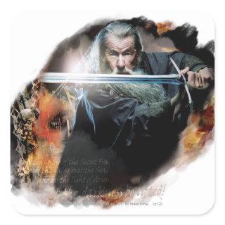 Gandalf With Sword In Battle Square Sticker