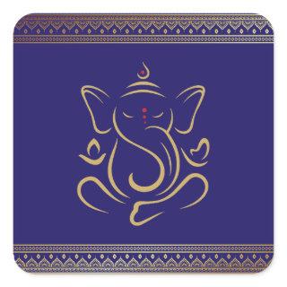 Ganesh  square sticker