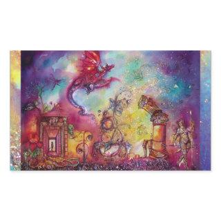 GARDEN OF THE LOST SHADOWS / FLYING RED DRAGON RECTANGULAR STICKER
