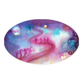 GARDEN OF THE LOST SHADOWS / MYSTIC STAIRS OVAL STICKER