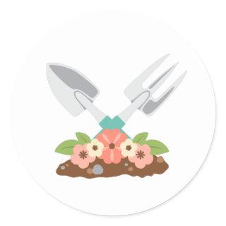 Garden Tools Classic Round Sticker